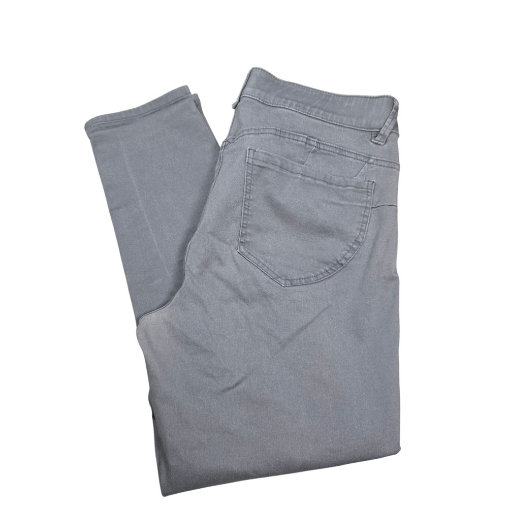 Democracy Ab Solution Grey Skinny Pants Womens Stretch Slim Leg 14